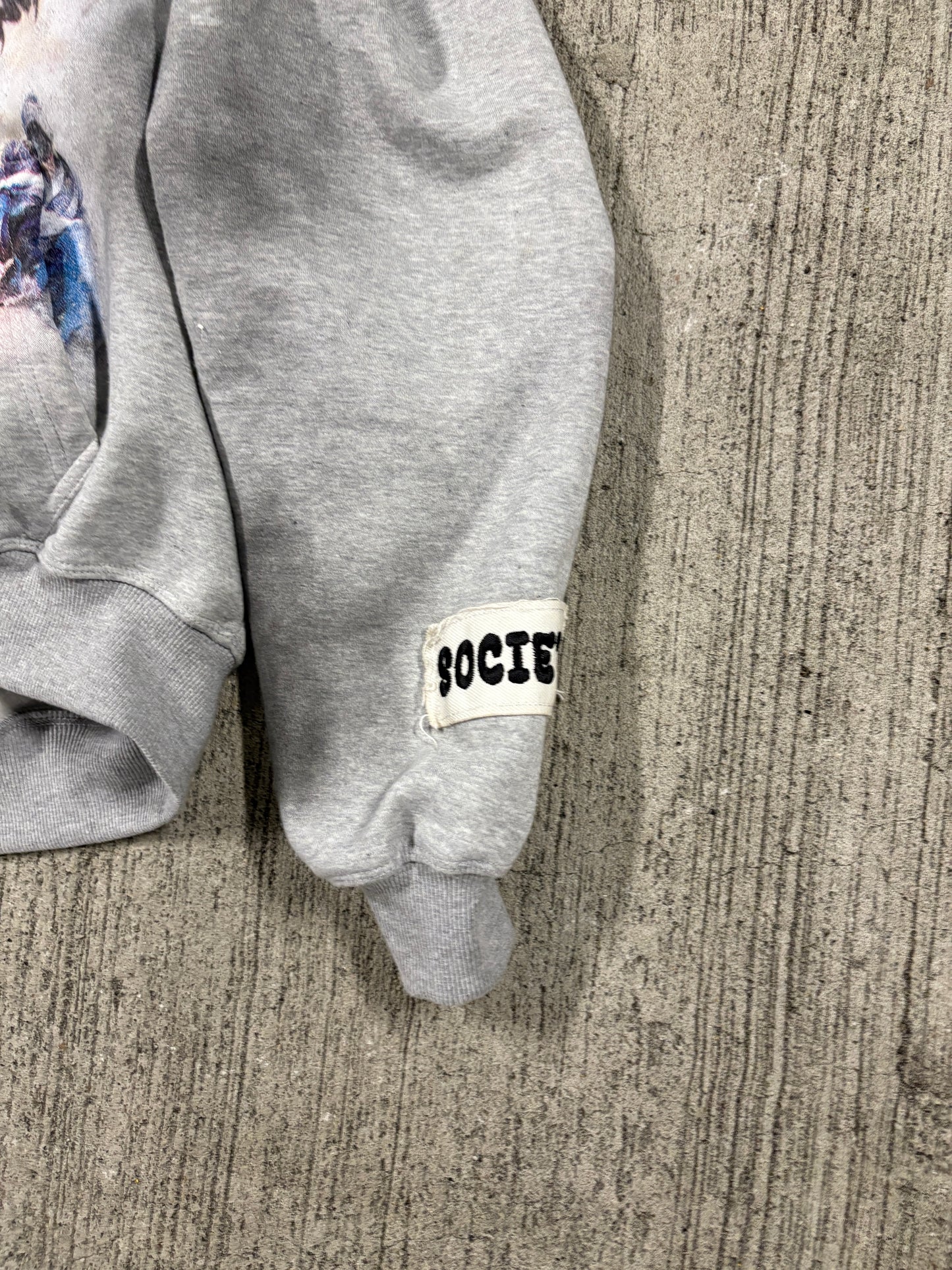 “Life sucks”distressed zip up