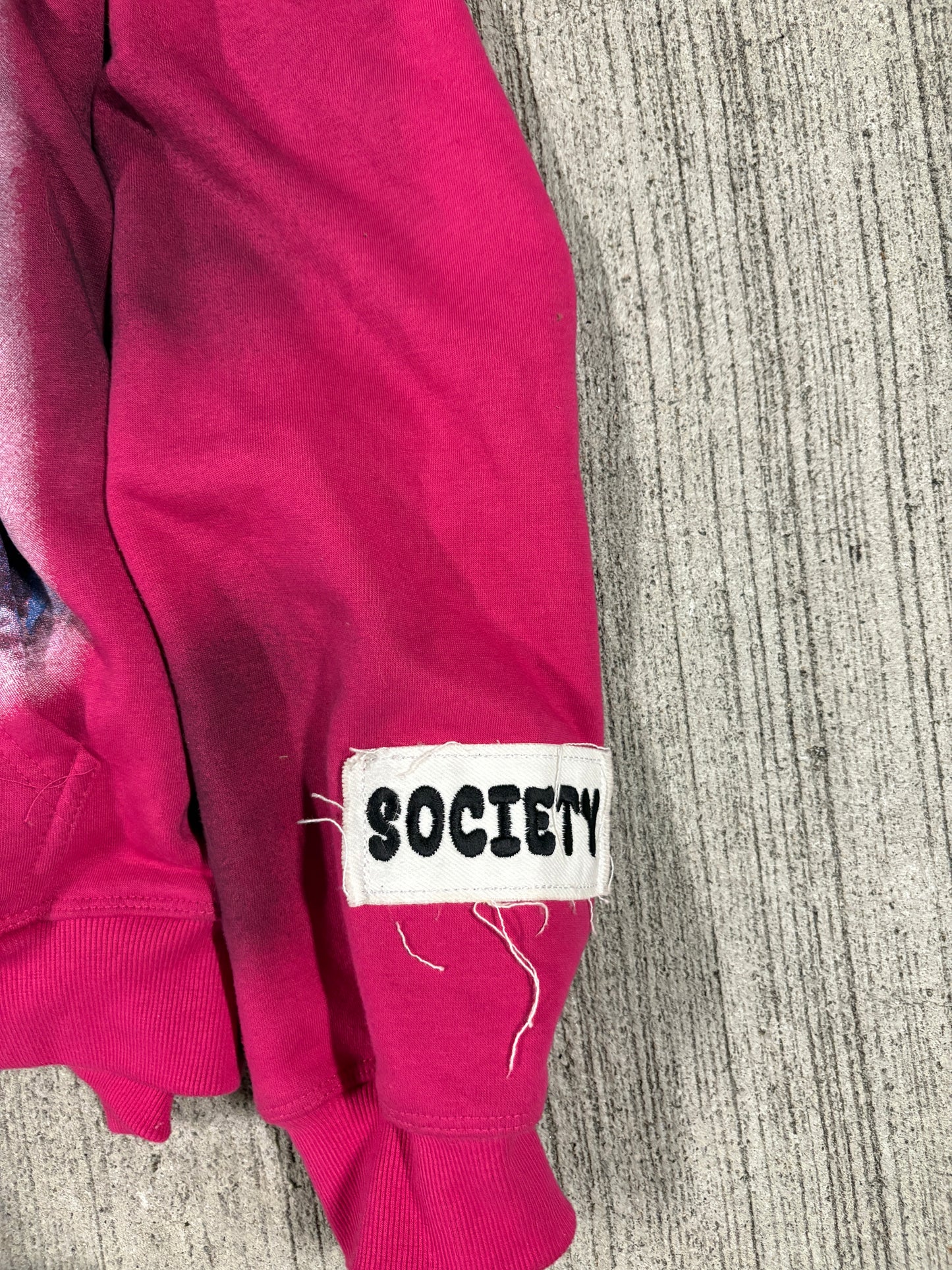 “Life sucks”distressed zip up